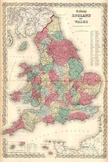 61-Europe and British Isles Map By Joseph Hutchins Colton