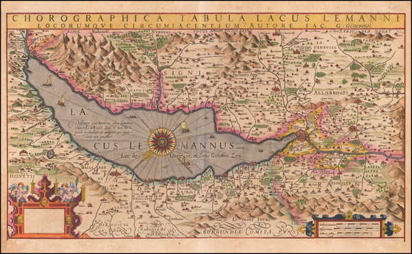 5-Switzerland Map By Jodocus Hondius