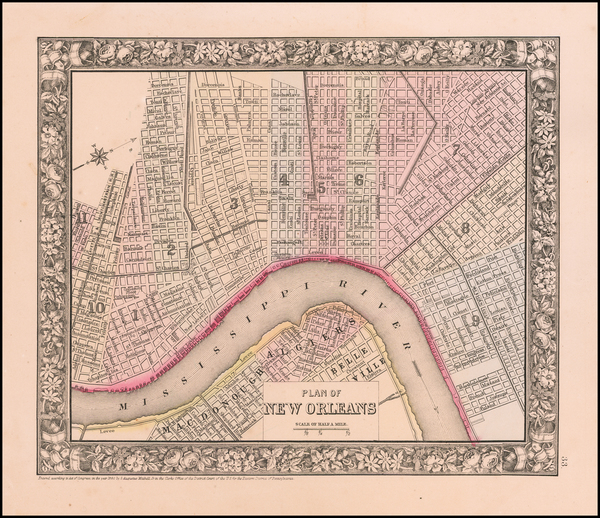 98-South Map By Samuel Augustus Mitchell Jr.