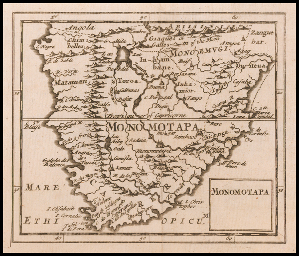 30-South Africa Map By Sir Jonas Moore