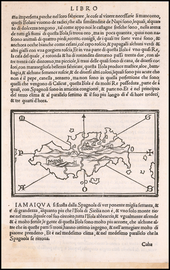 87-Hispaniola Map By Benedetto Bordone