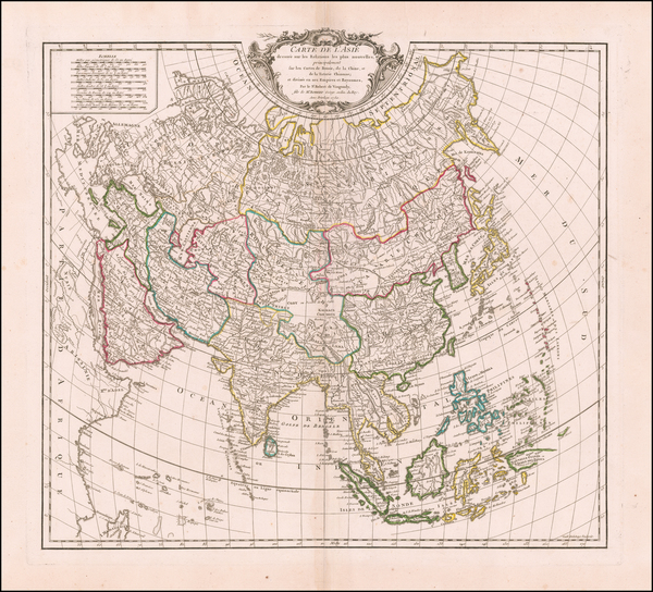 66-Asia Map By Gilles Robert de Vaugondy