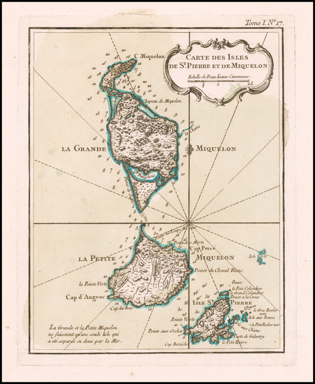 33-Canada Map By Jacques Nicolas Bellin