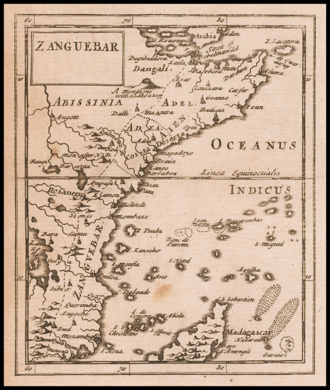 26-East Africa Map By Sir Jonas Moore