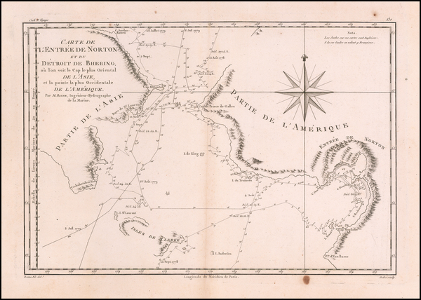 93-Alaska and Russia in Asia Map By Rigobert Bonne