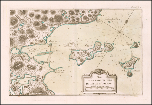 49-Canada Map By Jacques Nicolas Bellin