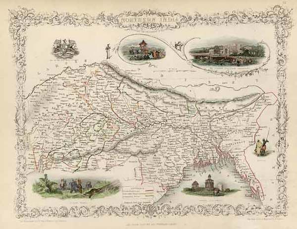 61-Asia, India and Central Asia & Caucasus Map By John Tallis