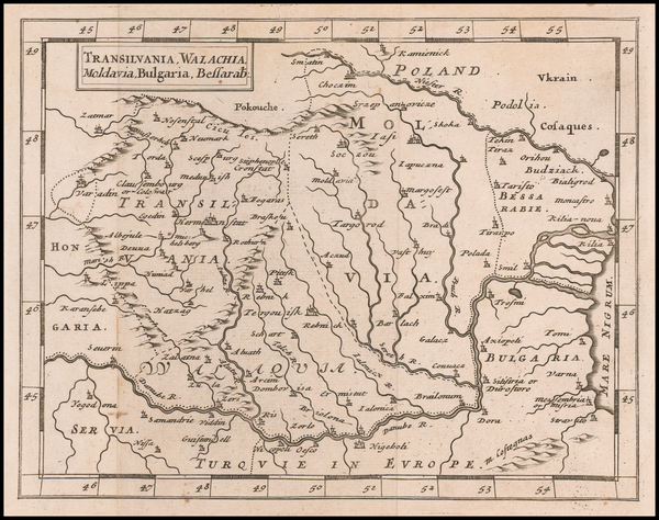 3-Romania, Balkans and Bulgaria Map By Sir Jonas Moore