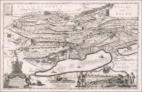 7-Switzerland Map By Jacob Heinrich Otto