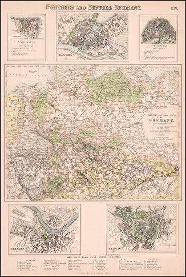 43-Germany Map By Archibald Fullarton & Co.