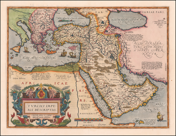 69-Turkey, Mediterranean, Middle East, Arabian Peninsula and Turkey & Asia Minor Map By Abraha