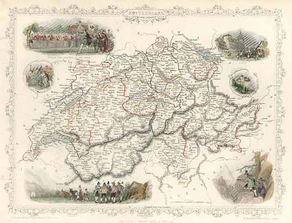 19-Europe and Switzerland Map By John Tallis