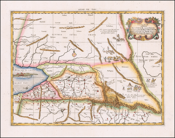 58-Central Asia & Caucasus and Persia & Iraq Map By  Gerard Mercator