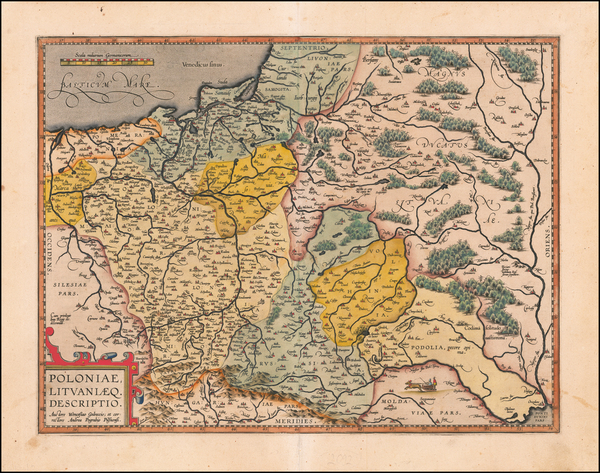 99-Poland and Baltic Countries Map By Abraham Ortelius