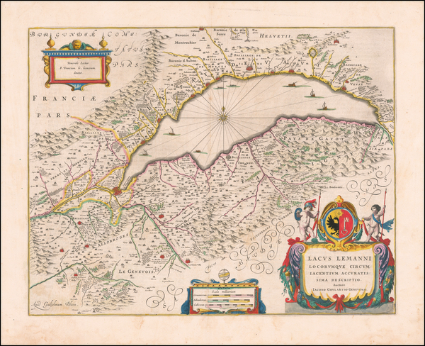 78-Switzerland Map By Willem Janszoon Blaeu