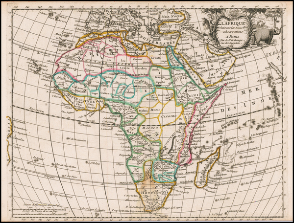 38-Africa Map By Georges Louis Le Rouge