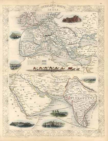 58-Europe, Europe, Asia, India, Central Asia & Caucasus and Middle East Map By John Tallis