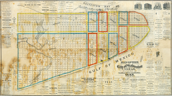 maps of cities galveston tx