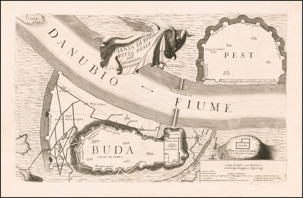 80-Hungary Map By Vincenzo Maria Coronelli