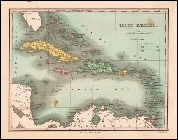 96-Caribbean Map By Anthony Finley