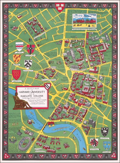 95-Massachusetts Map By Alva Scott Garfield