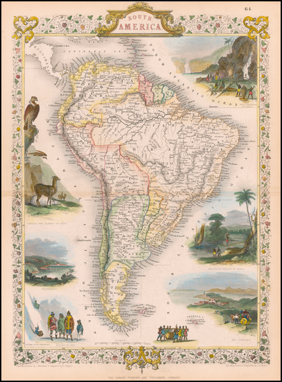 77-South America Map By John Tallis