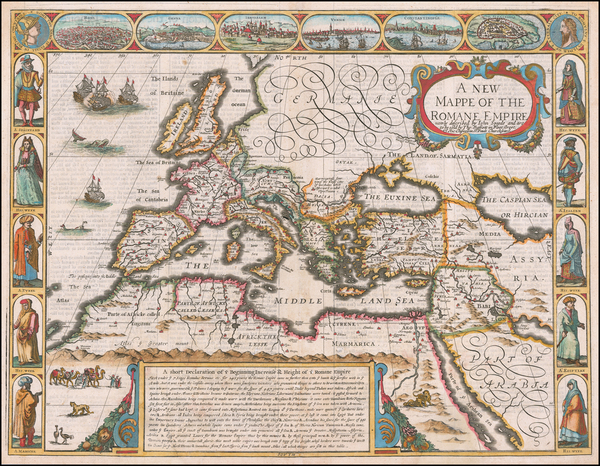 71-Europe, Turkey and Mediterranean Map By John Speed