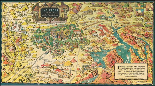 91-Nevada and Pictorial Maps Map By Raymond Winters