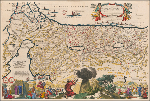 36-Holy Land Map By Marcus Willemsz Doornick  &  Pieter Keur