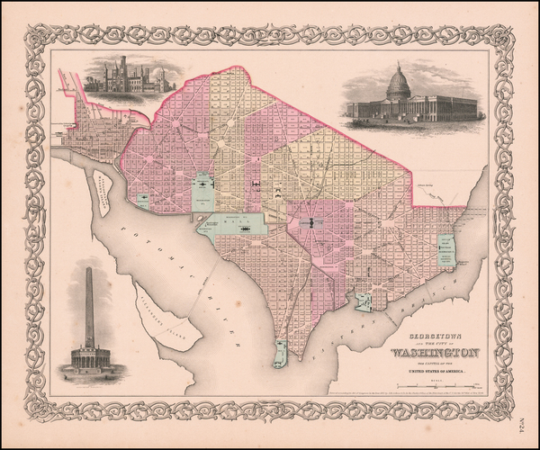 14-Washington, D.C. Map By G.W.  & C.B. Colton