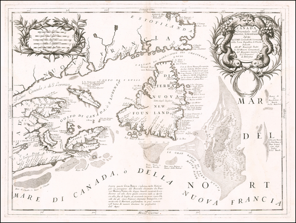75-Canada Map By Vincenzo Maria Coronelli