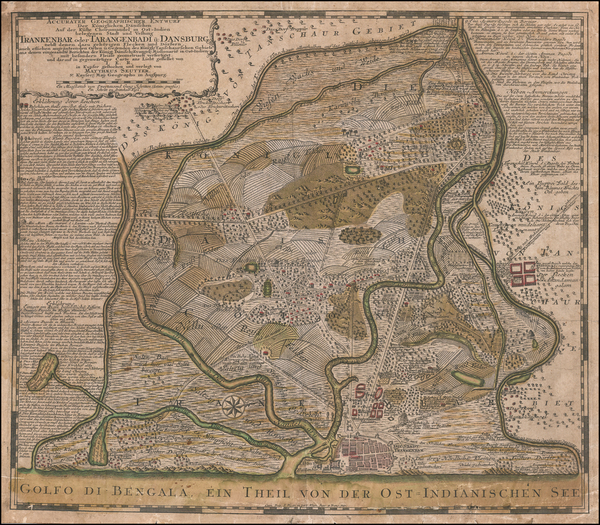 52-India Map By Matthaus Seutter