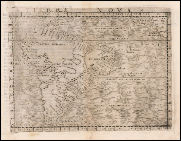 31-South America Map By Giacomo Gastaldi