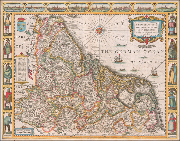 81-Netherlands and Luxembourg Map By John Speed