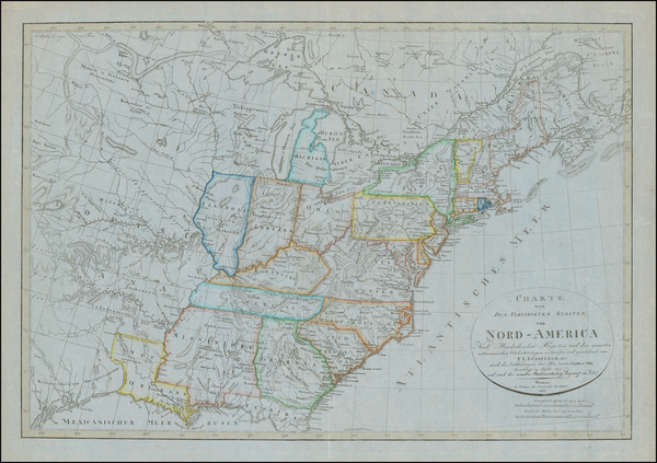 27-United States, South, Alabama, Mississippi, Midwest and Plains Map By Franz Ludwig Gussefeld