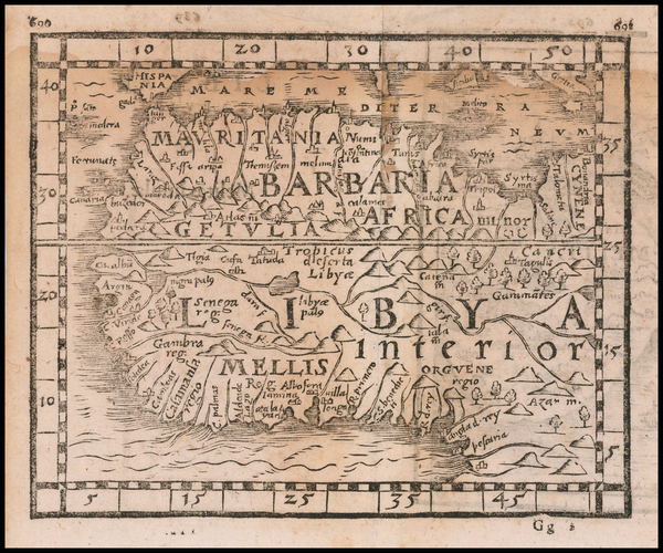 39-Malta, North Africa and West Africa Map By Johann Honter