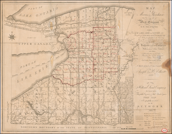 72-New York State Map By Joseph Ellicott