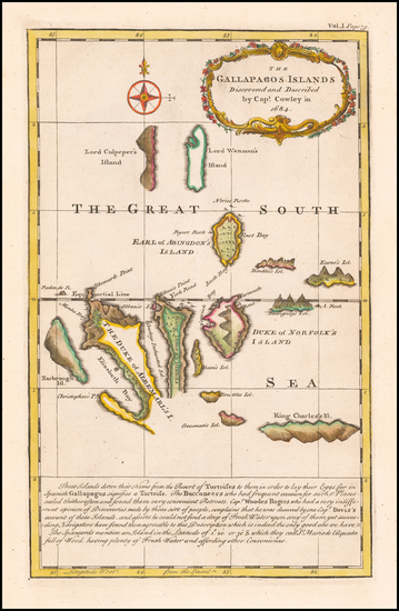 74-Peru & Ecuador and Other Pacific Islands Map By Emanuel Bowen