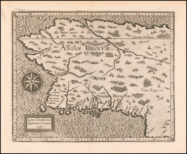 98-Pacific Northwest, Oregon, Washington, Alaska, California and Canada Map By Cornelis van Wytfli