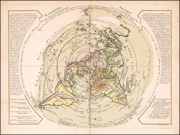 0-Northern Hemisphere, Polar Maps, Alaska and Canada Map By Philippe Buache