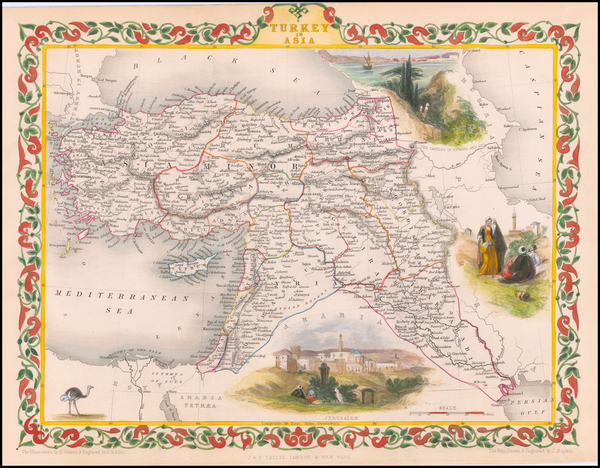 86-Turkey, Middle East and Turkey & Asia Minor Map By John Tallis