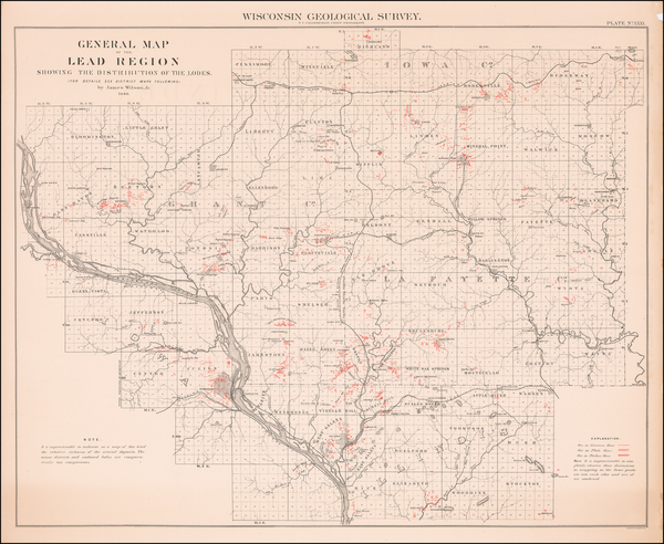 76-Wisconsin and Geological Map By Geological Survey of Wisconsin