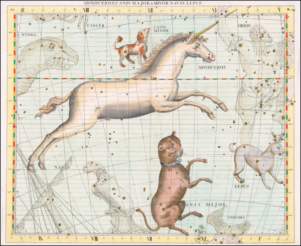 49-Celestial Maps Map By John Flamsteed