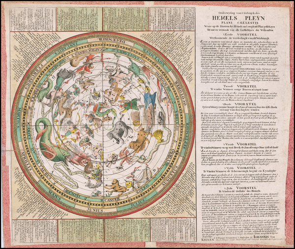 99-Celestial Maps Map By Claes Jansz Vooght