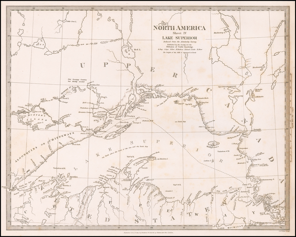63-Michigan, Minnesota, Wisconsin and Canada Map By SDUK