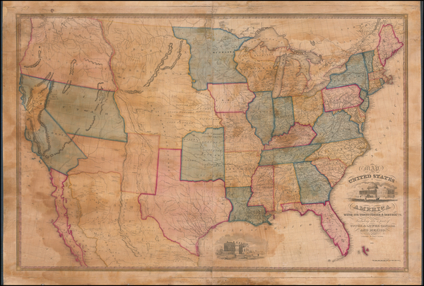 17-United States, Texas, Plains, Southwest and Rocky Mountains Map By John Reed  &  John Warne