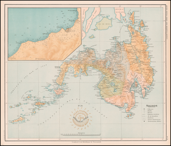 89-Philippines Map By Hoen & Co.