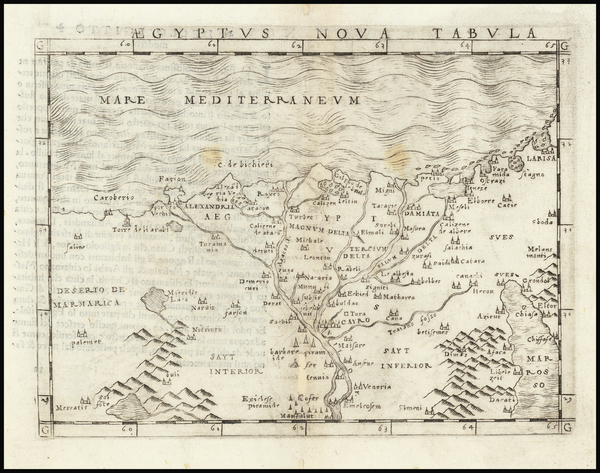 10-Egypt Map By Giacomo Gastaldi