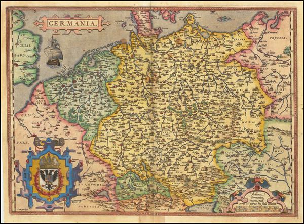 11-Netherlands, Poland, Baltic Countries and Germany Map By Abraham Ortelius