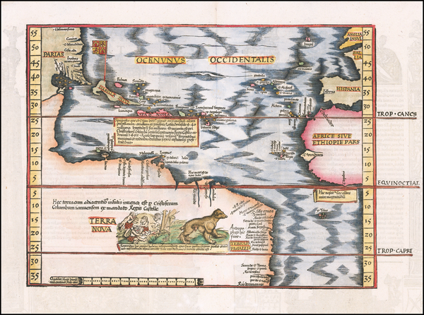 51-Atlantic Ocean, North America, South America and America Map By Lorenz Fries